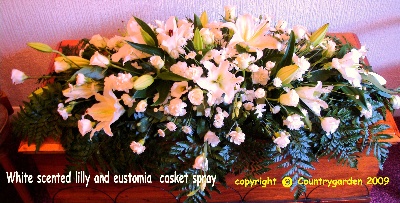 Scented  lilly  casket spray  C S 10