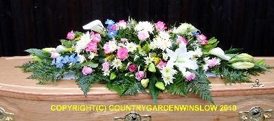 Pink and white Casket . C S 45