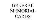 General memorial cards GEN0