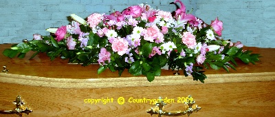 Pink and white Casket SprayC S 20