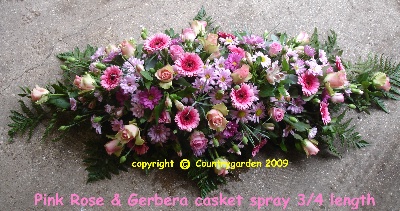 Pretty Pinks Casket  spray C S 12