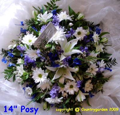 Blue and Cream posy R P 6