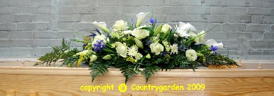 Calla Lilly & Iris Casket spray C S31