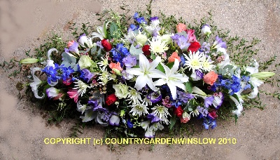 Large Wild Flowers Casket spray C S35