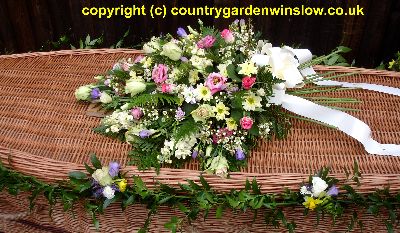 Spring Time wicker Casket  CS 116