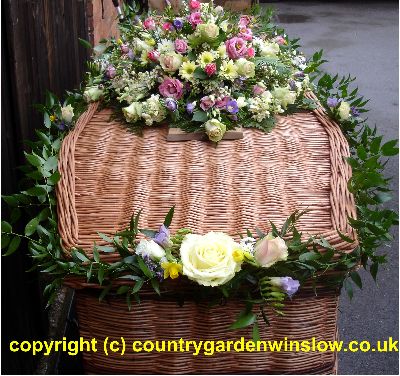 Spring Time wicker Casket  CS 116