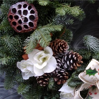 Exra large 22 inch Blue Spruce Door Wreath  XMAS 15