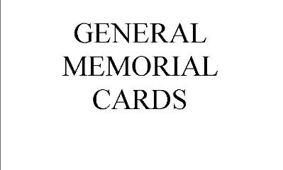 General memorial cards GEN0