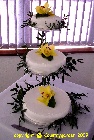 Wedding cake and orchids