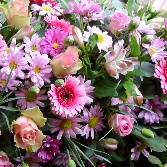 Pretty Pinks Casket  spray C S 12