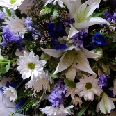 Blue and Cream posy R P 6