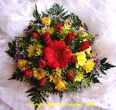 Red Rose & Gerbera Posy R P 17