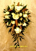 White rose and grasses bouquet WED 3