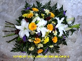 Yellow and white  faux bouquet F B21