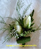 White tee rose Duo. Buttonhole