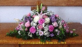 Pinks & White Alter table Arrangement.