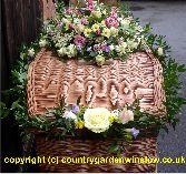 Spring Time wicker Casket  CS 116