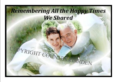Personalised memorial card example PMC14 – buy online or call 01296 714211